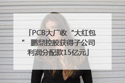 PCB大厂收“大红包” 鹏鼎控股获得子公司利润分配款15亿元